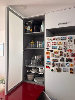 Cocina Completa Blanca y Roja