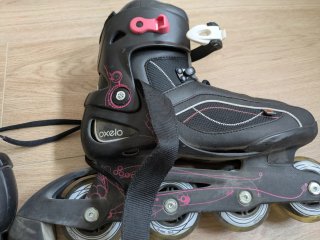 Patines Oxelo (39,5), mochila y protecciones