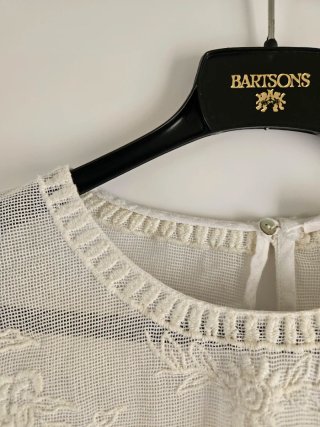 Blusa Zara bordada blanca Talla L