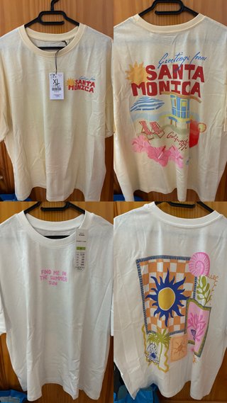 Lote 2 Camisetas XL Santa Mónica y Verano