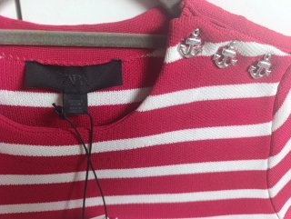Camiseta Zara Crop Rayas S