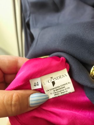 Chaqueta La Condesa azul y dorada