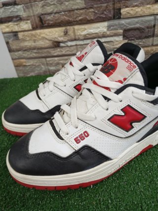 New Balance 550 Scarpe Uomo Rosse Bianche