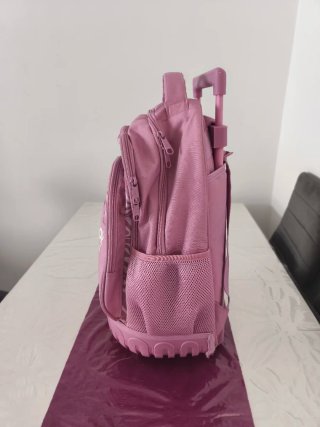 Mochila Reebok con ruedas color lila