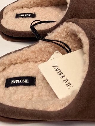 Pantuflas borreguito Zara Home 41