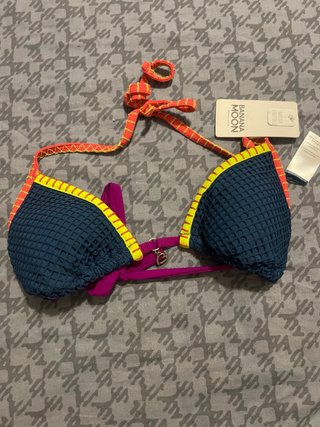 Top Bikini Banana Moon Azul y Rosa