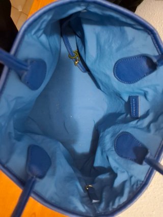 Bolso Lonbali Lona Rayas Azul Beige