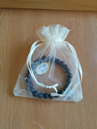 Pulsera Onix Negra con Colgante