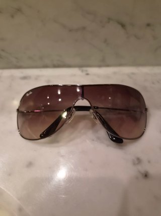 Occhiali da sole Ray-Ban marroni e argento