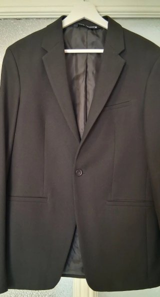 Chaqueta Americana Zara Chico Negra