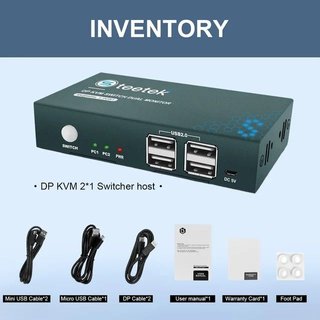 Teetek Switch Displayport 2 Puertos 4K