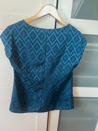 Blusa Mango Teal Diamantes Talla M