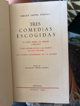 El sexo débil ha hecho gimnasia Jardiel Poncela