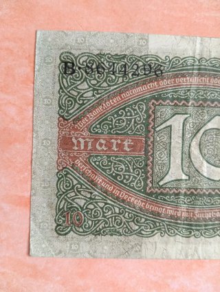 10 Reichbank Mark 1920