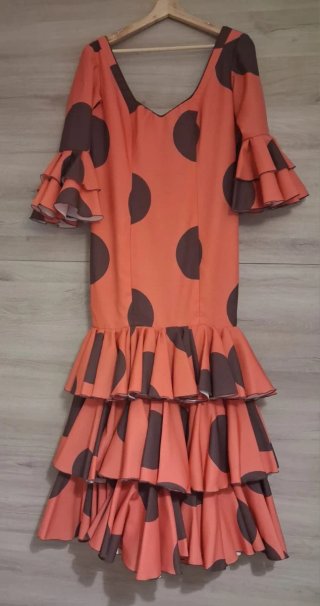Vestido Flamenca Rojo con Flecos