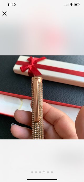 Caneta Rose Gold Cristais Dhgate