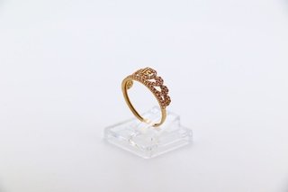 ANILLO PEQUEÑO CORONA 15 CIRCONITAS ROSAS