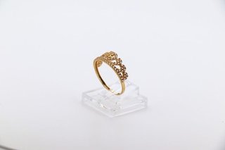 ANILLO PEQUEÑO CORONA 15 CIRCONITAS BLANCAS.