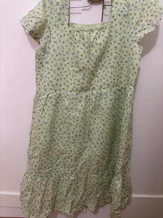 Vestido niña floral verde