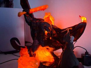 Figura Señor de los Anillos Balrog y Gandalf