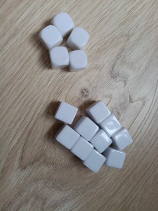 Dados D6 blancos (6 caras)