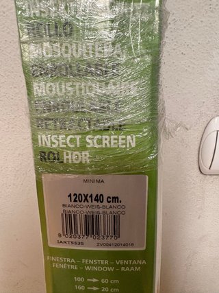 Mosquitera enrollable blanca