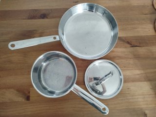 Set sartén y olla IKEA acero inoxidable