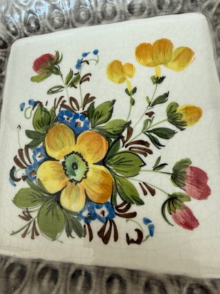 Piattino decorativo floreale vintage