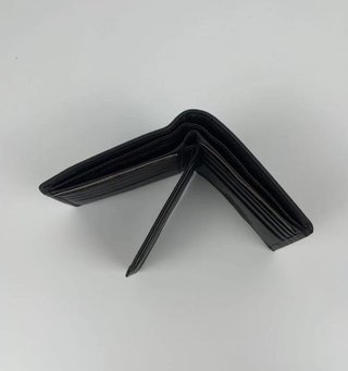 Cartera de piel marrón oscuro -bandera Francia