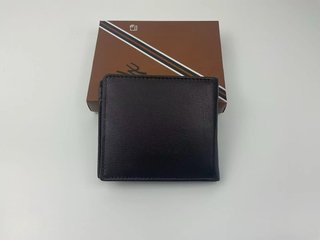 Cartera de piel marrón oscuro -bandera Francia