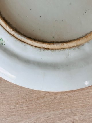 Plato de porcelana china antiguo