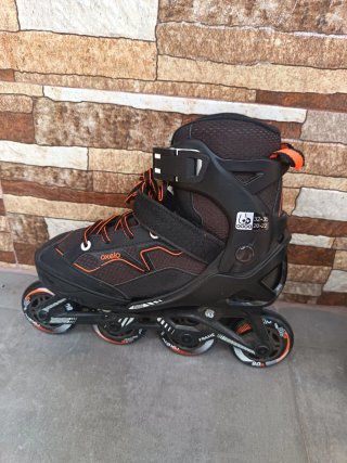 Patines Oxelo Fit 3 Negro Naranja Talla 32-35.