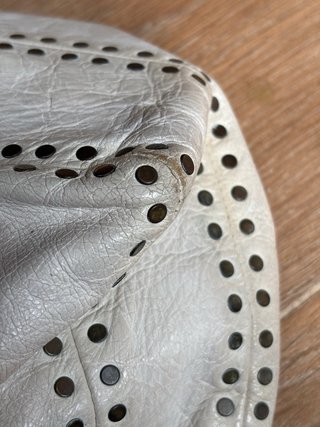 Bolso Carolina Herrera Blanco y Dorado