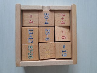 Juego educativo de madera con números