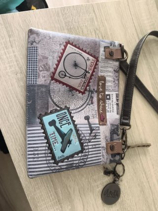 Bolso Marrón y Multicolor