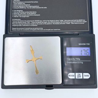 Colgante Oro 18K, Cruz, 1.76gr