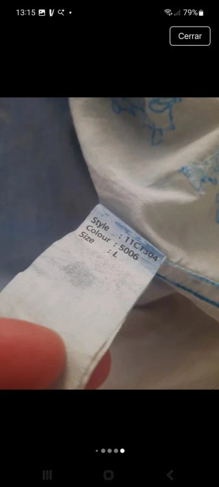 Camisa de hombre azul y blanca