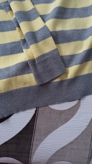 Jersey rayas gris y amarillo talla M