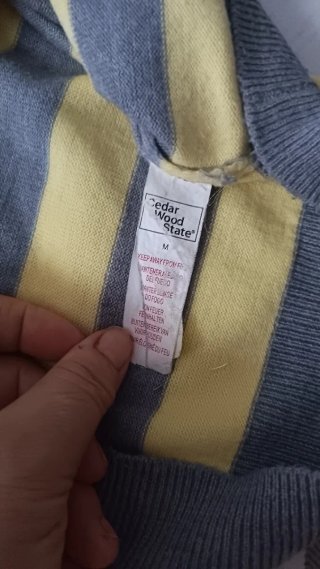 Jersey rayas gris y amarillo talla M
