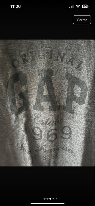 Sudadera Gap Original Gris Talla S