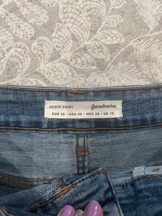 Falda vaquera Stradivarius azul