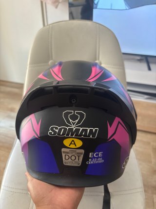 Casco de moto Soman multicolor