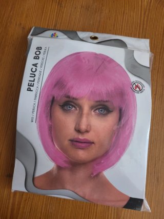 Peluca corta turquesa