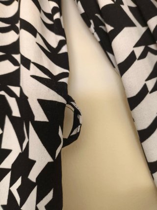 Vestido estampado blanco y negro