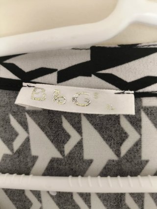 Vestido estampado blanco y negro