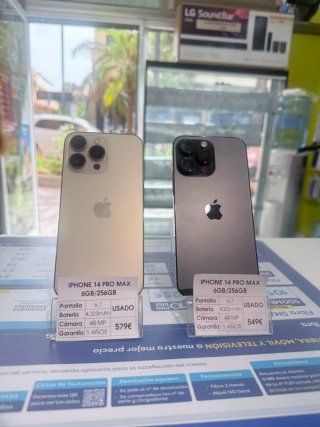 iPhone 14 Pro Max 256GB Gris/Plata