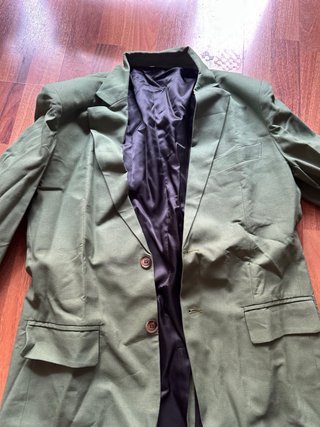 Traje de lino verde