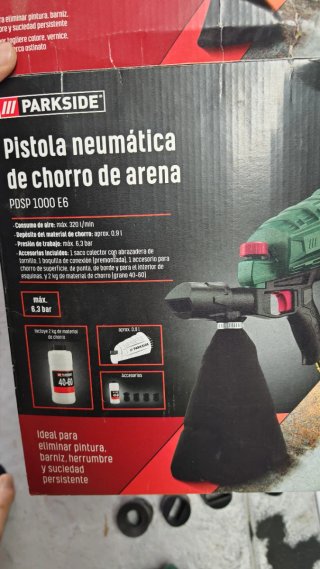 Pistola de chorro de arena Parkside PDSP 1000 E6