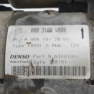 MOTOR ARRANQUE SMART SMART CABRIO 2000-2006