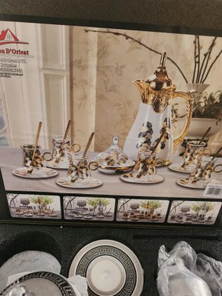 Juego Cafetera/Tetera Maison D'Orient Cristal y Me